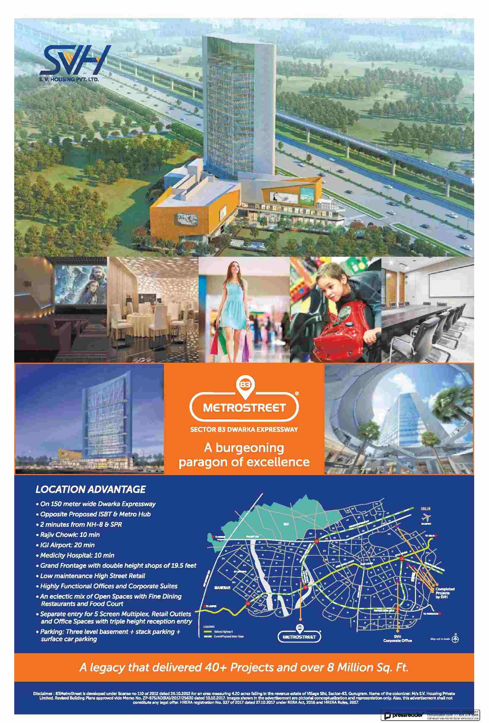 SVH 83 Metro Street: A burgeoning paragon of excellence in Gurgaon